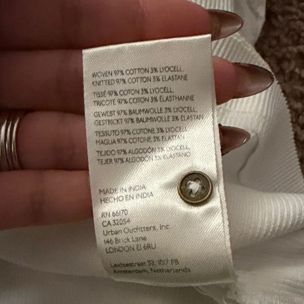 Anthropologie pilcro White Puff Sleeve Blouse